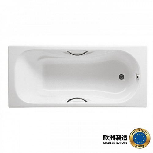 Spain ROCA Malibu 231070 Cast-Iron Bathtub with Grip 1600mmx750mm White Made in Europe