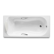 Spain Roca Haiti 2000 233170-WT Cast-Iron Bathtub With Grips 1400mmx750mm White