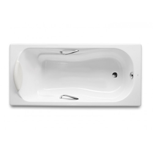 Spain Roca Haiti 2000 233170-WT Cast-Iron Bathtub With Grips 1400mmx750mm White