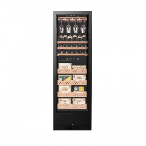 ROYALTEK RT168C-BLK Signature series 2-in-1 Wine & Cigar Cabinet (Black)