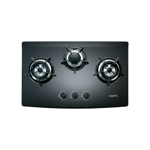 Simpa SRJB73S TG 75cm Built-in 3-Burner Town Gas Hob 