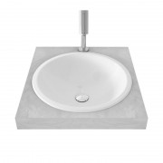 TOTO 日本 LW530J 圓形檯底面盆 450x450mm 白色