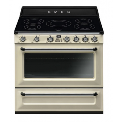 Smeg TR90IP9 90cm Oven With 5-zone Induction Hob(Cream)