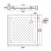 Walrus 186003 Ceramics Square Shower Tray including waste (LO-KT1118) 900x900mm white