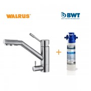 Walrus 266AS 2合1濾水廚盆龍頭 配BWT Woda-Pure S-UF 812566 超能系列檯下式濾水芯 (除細菌)
