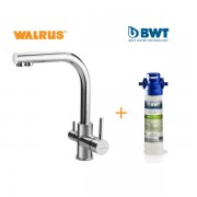 Walrus 500616WE-1 2合1濾水廚盆龍頭 配BWT Woda-Pure S-F1 812565 超能系列檯下式濾水芯 (除雜質)