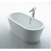 Walrus ARTO2B Free Standing Oval Shape Acrylic Bathtub 1700x800x600mm White