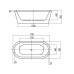 Walrus ARTO2B Free Standing Oval Shape Acrylic Bathtub 1700x800x600mm White