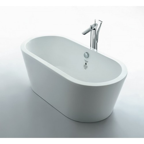Walrus ARTO2B Free Standing Oval Shape Acrylic Bathtub 1700x800x600mm White