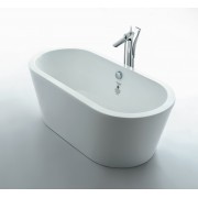 Walrus ARTOIIB-00 Free Standing Oval Shape Acrylic Bathtub 1500x750x550mm White