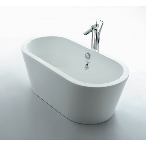 Walrus ARTOIIB-00 Free Standing Oval Shape Acrylic Bathtub 1500x750x550mm White