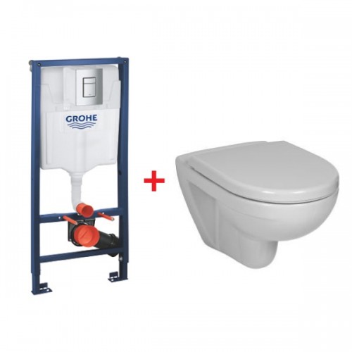 Jika Lyra Plus 823380 掛牆座廁連廁板 配GROHE Rapid SL 38772001 3合1藏牆高架水箱