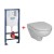 Jika Lyra Plus 823380 掛牆座廁連廁板 配GROHE Rapid SL 38772001 3合1藏牆高架水箱