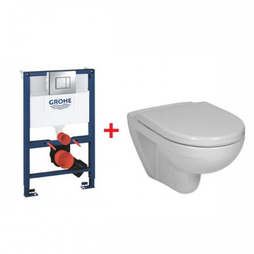 Jika Lyra Plus 823380 掛牆座廁連廁板 配GROHE Rapid SL 38773 3合1藏牆矮架水箱