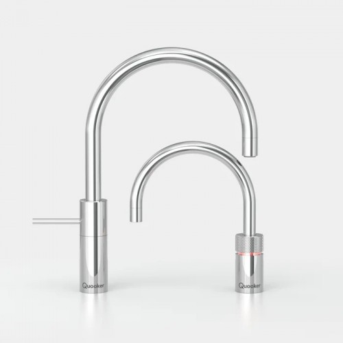 Quooker NSRCHR+NMRCHR Nordic Twintaps Round Tap (Polished chrome)