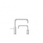 Quooker NSSCHR+NMSCHR Nordic Twintaps Square Tap (Polished chrome)