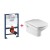 ROCA Sidney 346387 掛牆座廁連廁板 配GROHE Rapid SL 38773 3合1藏牆矮架水箱