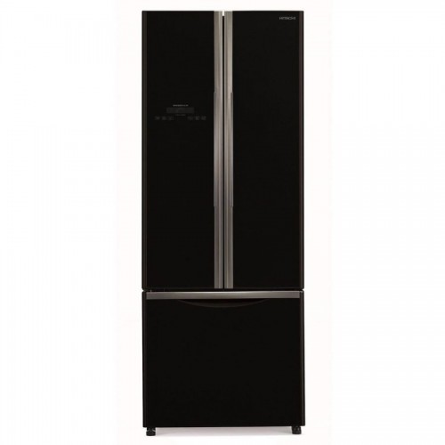 HITACHI R-WB560P9H (Glass Black Color) 439L French Bottom Freezer Refrigerator