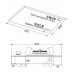 LIGHTING LGC52CNB-T town gas hob cabinet cutout and gas connection drawing