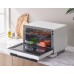Panasonic NN-DS59RW 28L All-In-One Steam Convection Oven Panasonic NN-DS59RW oven with door open and food on two cooking levels