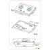 TGC MEGA-i2 town gas hob dimensions and cabinet cutout drawing