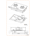 TGC Sealed TRTB62ST-G(Black) Burner Built-in Hob TGC TRTB62ST-G town gas hob dimensions and cabinet cutout drawing