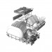 Toshiba DW-05T2-HK dishwasher racks loaded with dishes and cookware