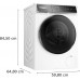 Bosch WGB24601HK washing machine product photo with dimension annotations