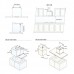 Misoko MRDA1470R range hood dimensions and installation drawing
