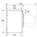 Siemens WH43E200HK washing machine dimensions and installation drawing