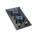 TGC RJB32C gas hob angled with burners lit