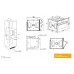 Whirlpool W3MS450 steam oven dimensions and installation drawing