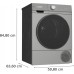 Bosch WQB254C1HK tumble dryer dimensions and installation drawing