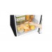 LG B205MEPBIF refrigerator hand opening the fruit and vegetable drawer
