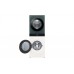 LG FWT1310GB laundry tower lower appliance door open and upper door closed