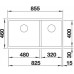 BLANCO SUBLINE 480/320-U(523586) Granite composite sink(alu metallic)