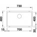 BLANCO SUBLINE 700-U(523449) Granite composite sink(tartufo) 