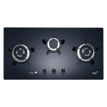 TGC TRTB83ST-G 86cm Built-in 3-Burner Town Gas Hob (Black)