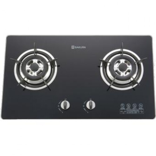 Sakura SG-2511GB TG 75cm Built-in 2-Burner Town Gas Hob