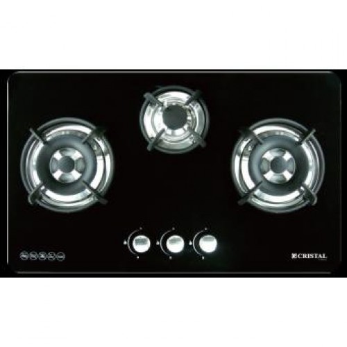 Cristal G7301DWT-1 TG 86cm Built-in 3-Burner Town Gas Hob