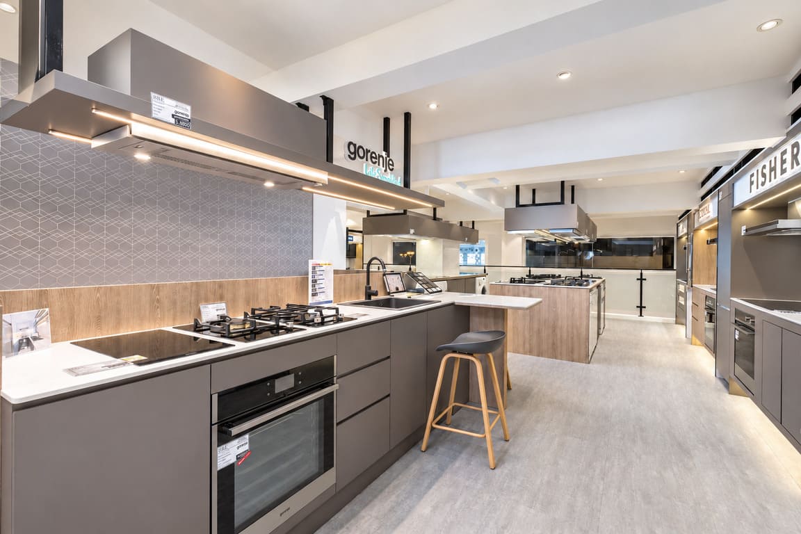 BBE showroom Gorenje kitchen display