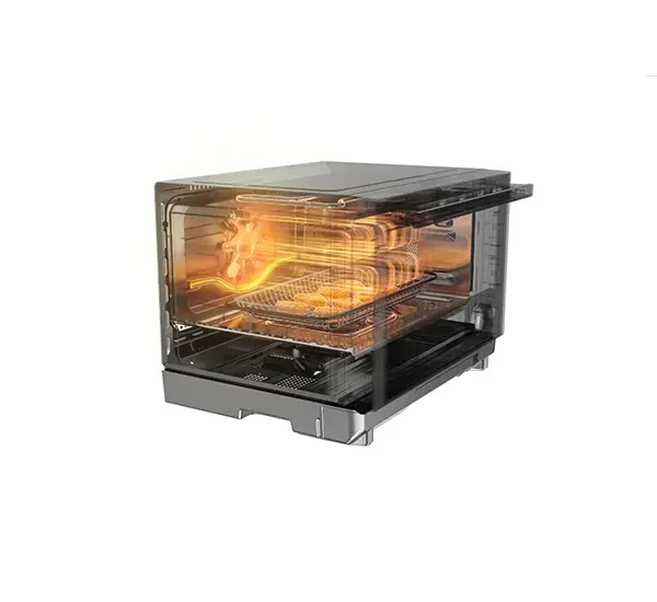 Cutaway illustration of the MX2-STR25SC graphene heater and hot-air circulation
