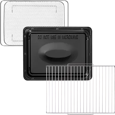 Air fry basket, baking tray and steam/bake rack supplied with MX2-STR25SC