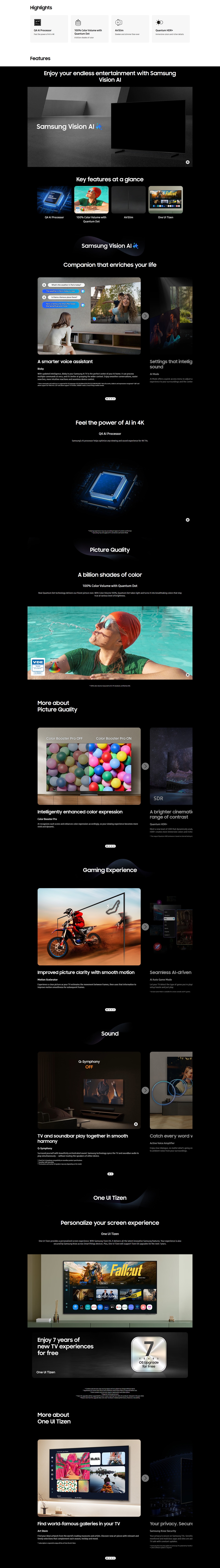 SAMSUNG QA43Q8FAAJXZK 43 inch QLED 4K Smart TV Features