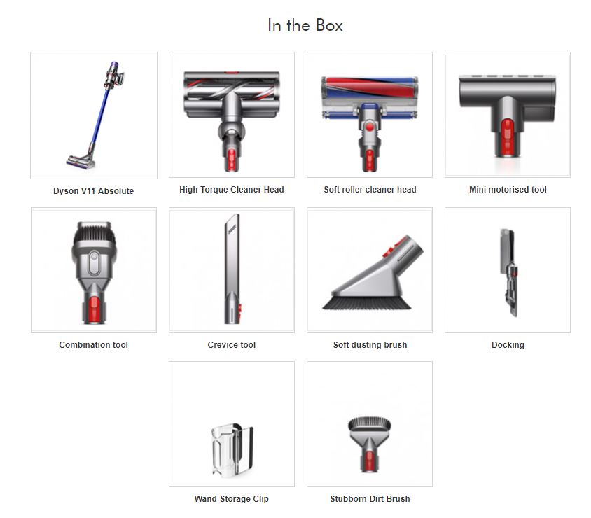 Dyson V11 Absolute Accessories