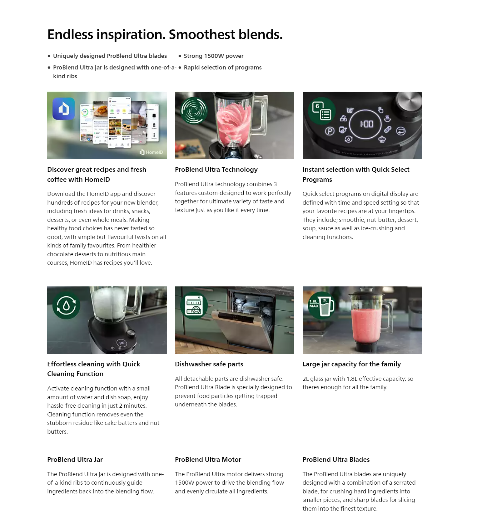 PHILIPS HR3760/00 7000 Series High speed blender in use