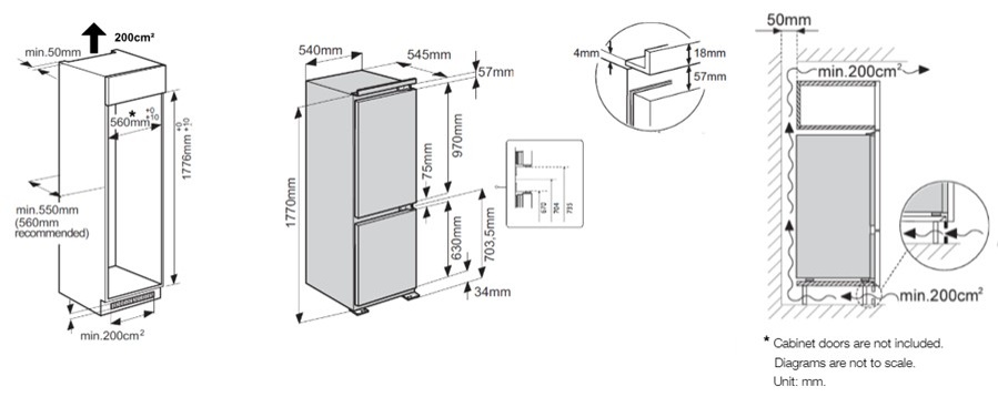WHC18T312HK Installation Drawing